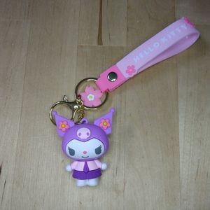 kuromi sakura school girl keychain cute hello kitty sanrio 